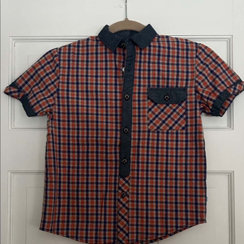 Kids Plaid Hipster Button Down Shirt